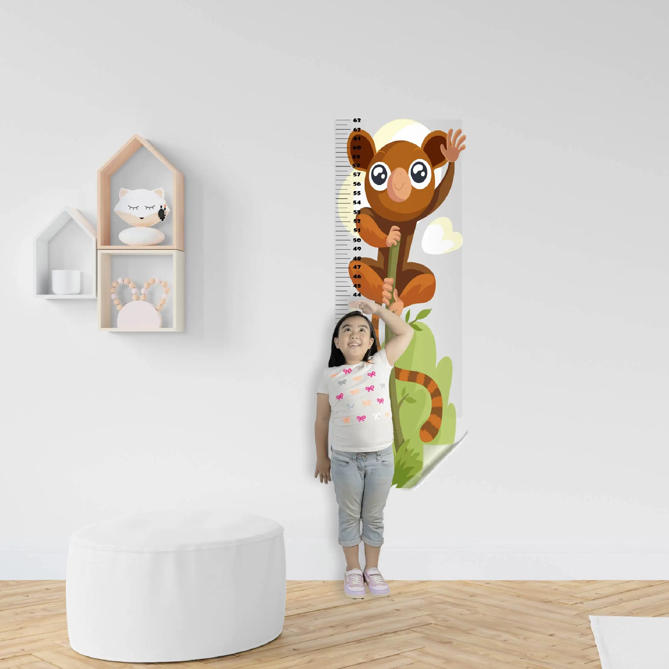 Dry Erase Growth Chart For Kids Model-4 Reusable Durable Polystyrene Material Holds The Surface With Static Electricity