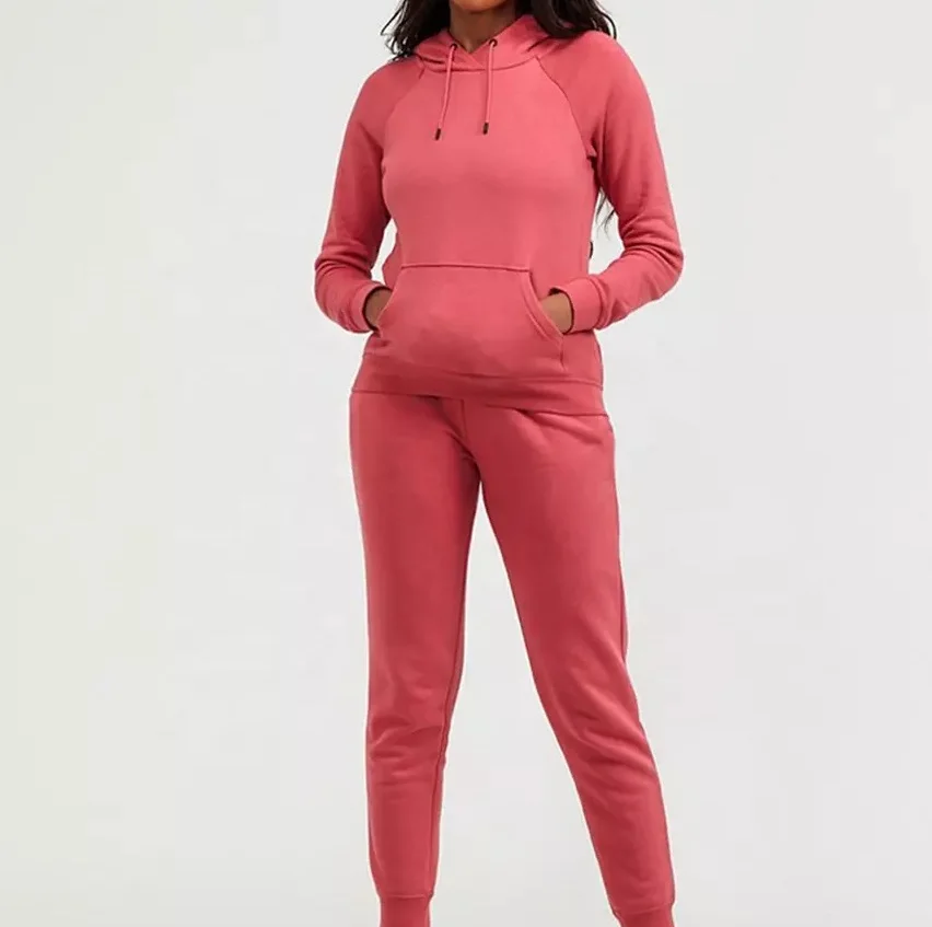 2022 Spring Wholesale velour Thickened Cropped Hooded Women 2 Piece Sweat suit Set Tracksuit Custom velvet sweat suit for ladies