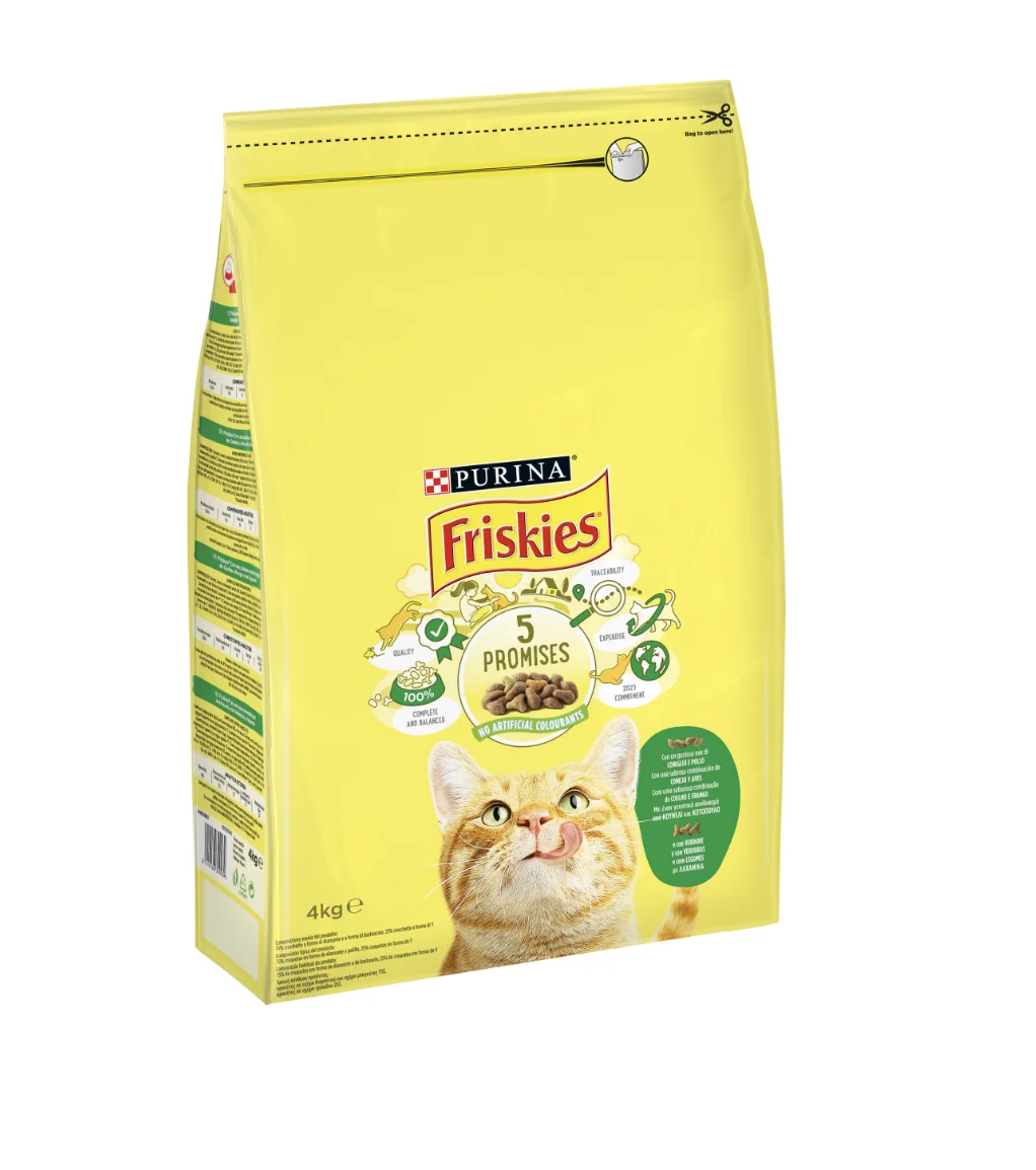 Adult Cat With a tasty Dry Food with Rabbit, Chicken and Vegetables 4Kg with selected quality ingredients