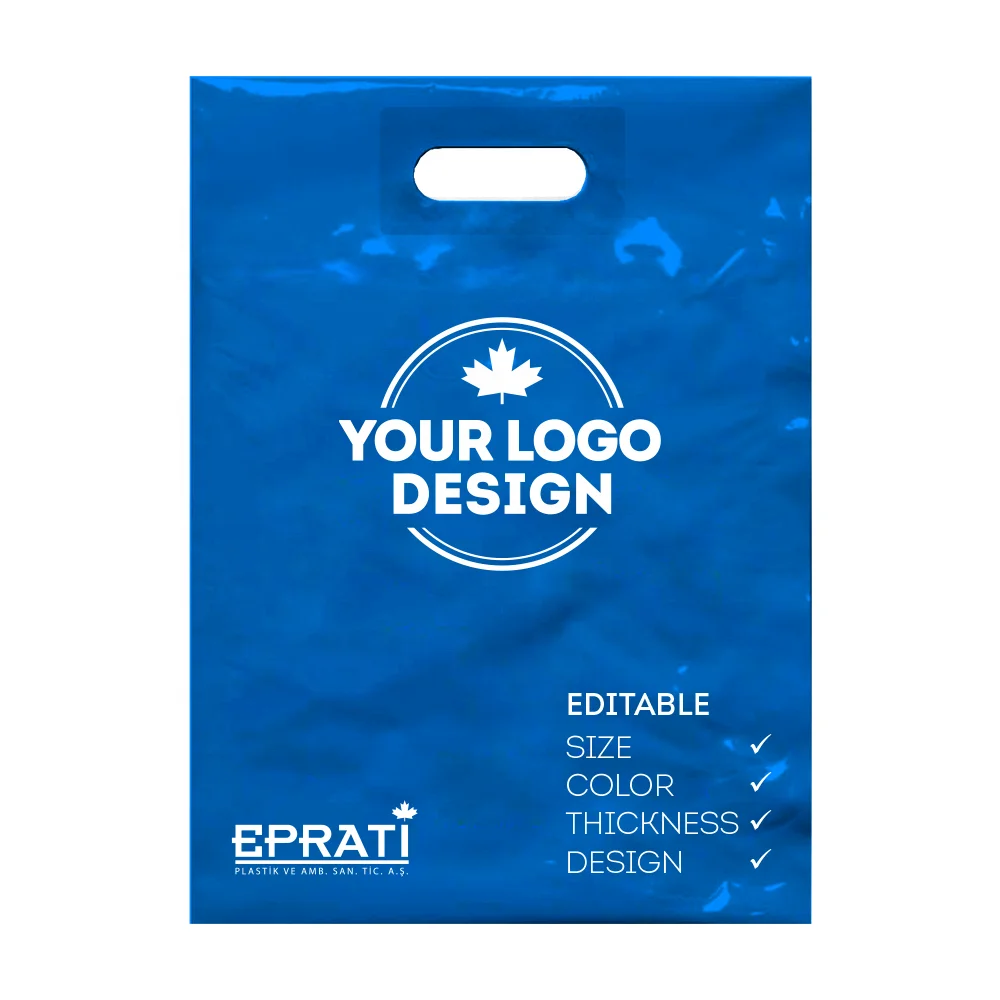 Factory Price Eco-Friendly Disposable Reinforced Die Cut Handle Bags With Handle for Sopping From Turkey