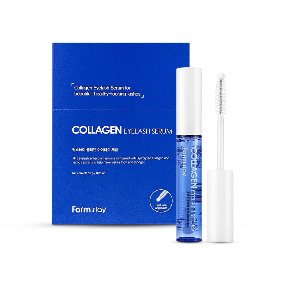 Wholesale High Quality Korean Beauty Brand FARMSTAY Collagen Eyelash Serum for eyelash care nourishing