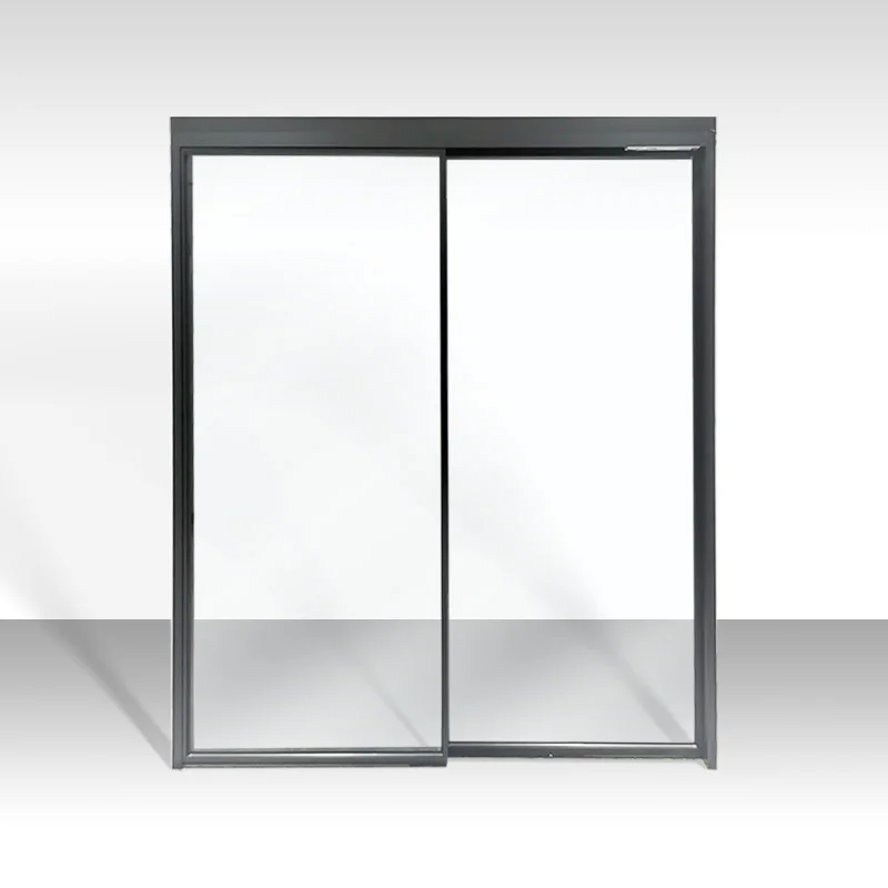 Cheap aluminium slide door soundproof storefront automatic sliding glass door system