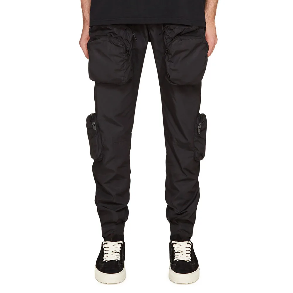 Wholesale Black 6 Pocket Mens Cargo Trousers Pants Mens Slim Jogger Custom Men Casual Plain OEM Pockets Trouser