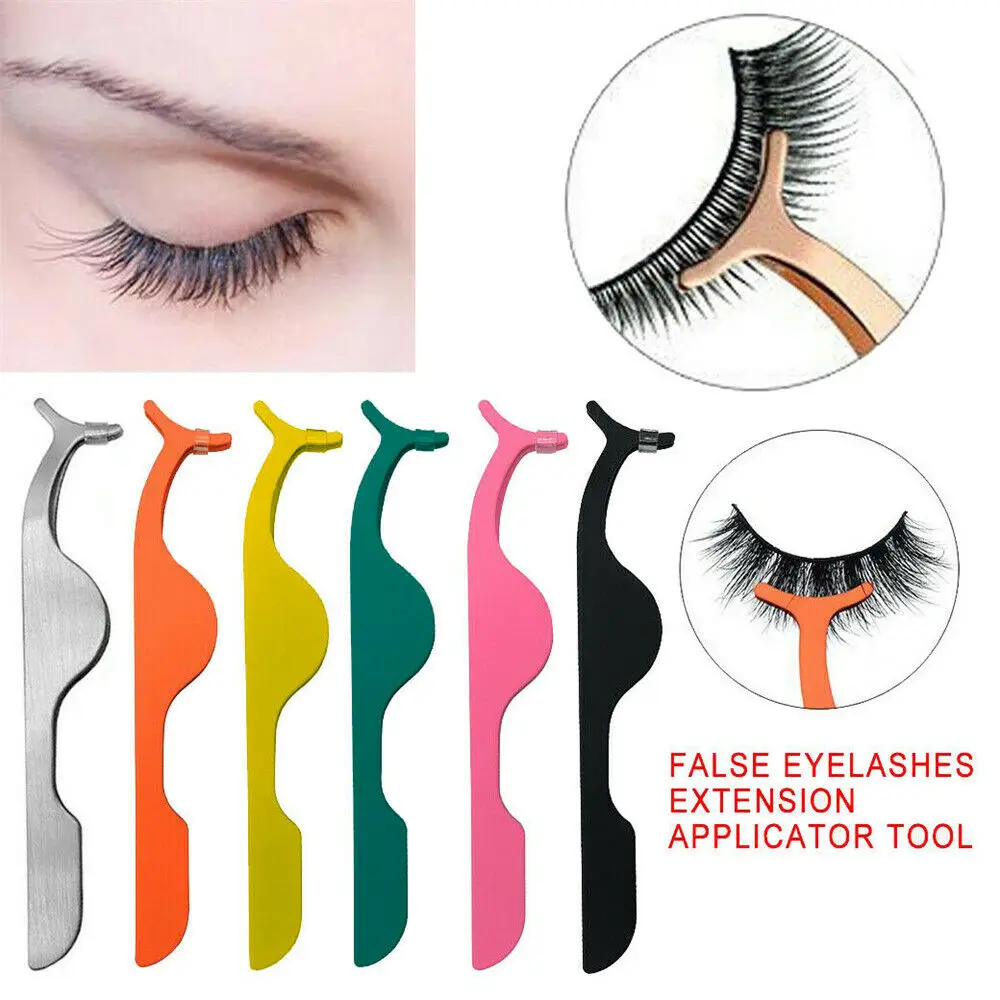 False Eyelashes Clip EyeLash Tweezers Applicator Eye Lash Aid Tools Extension Tweezers Cosmetic Tool