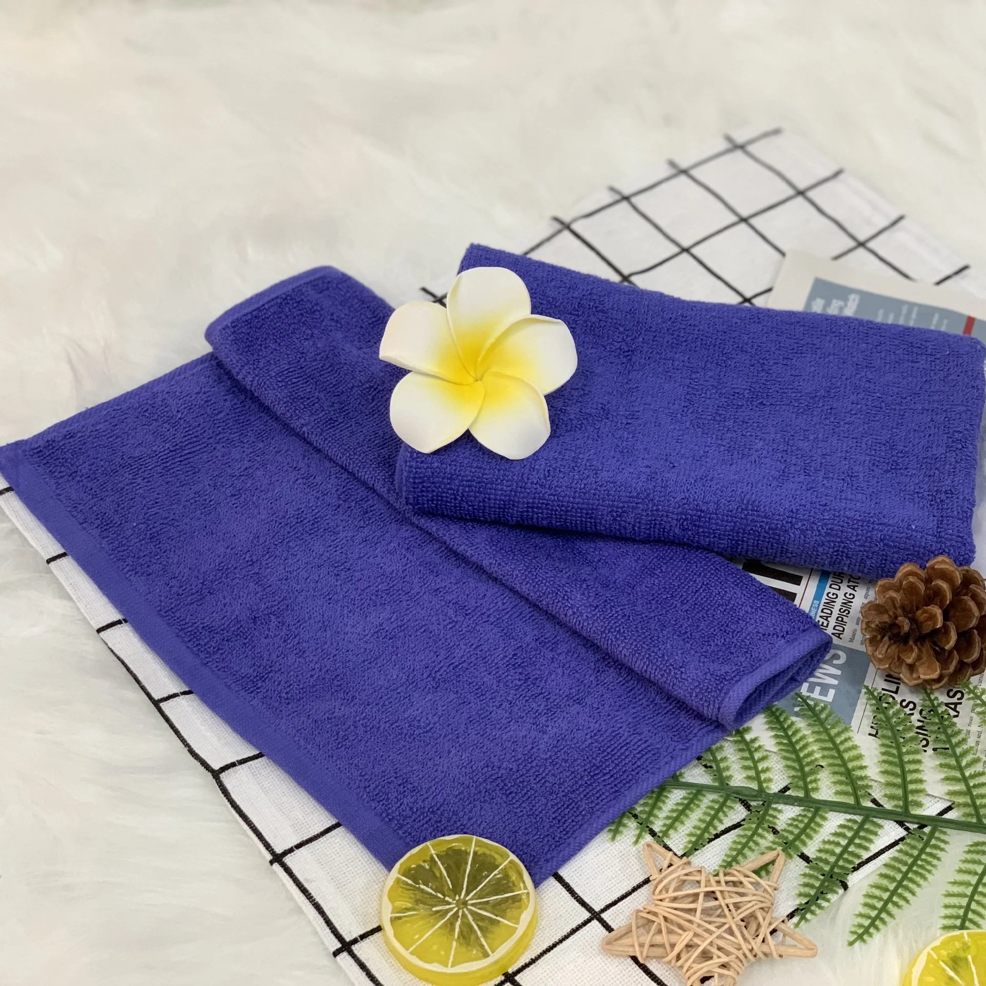 Eco Friendly Hair Bath Towel Cotton Towels Gym for Hotel Spa Beach Sauna Travel Christmas Space