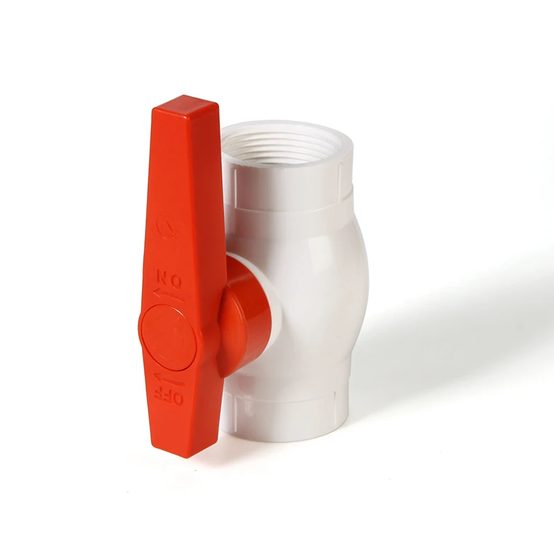 new handle plastic ball valve ANSI socket BS thread upvc ball valve custom handle color ball valve for India Pakistan Market