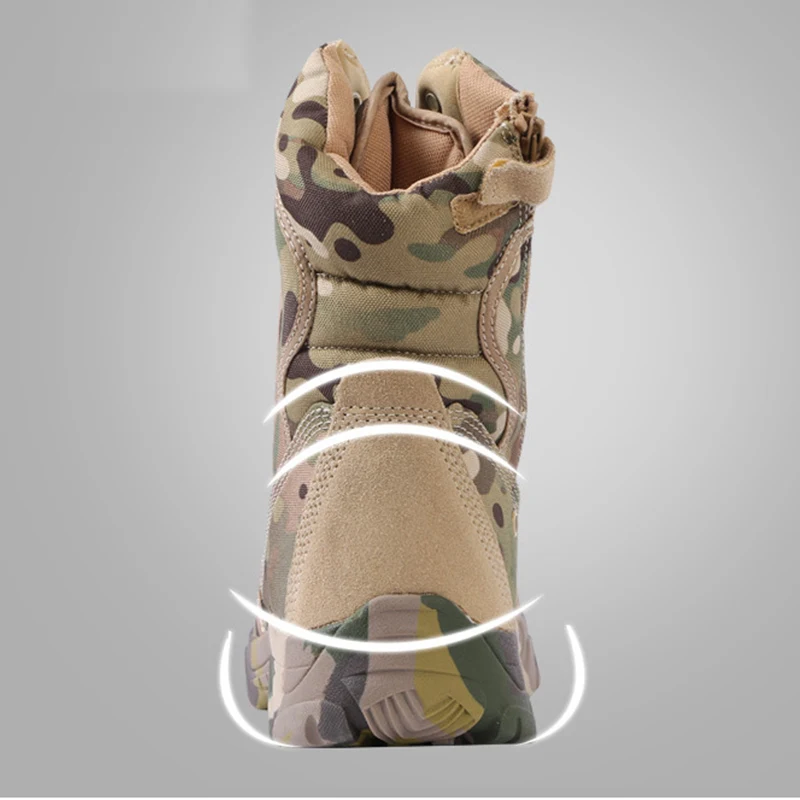 Anti-skid combat special forces boots wear-resistant python camouflage tactical boots men high top hiking boots wholesale