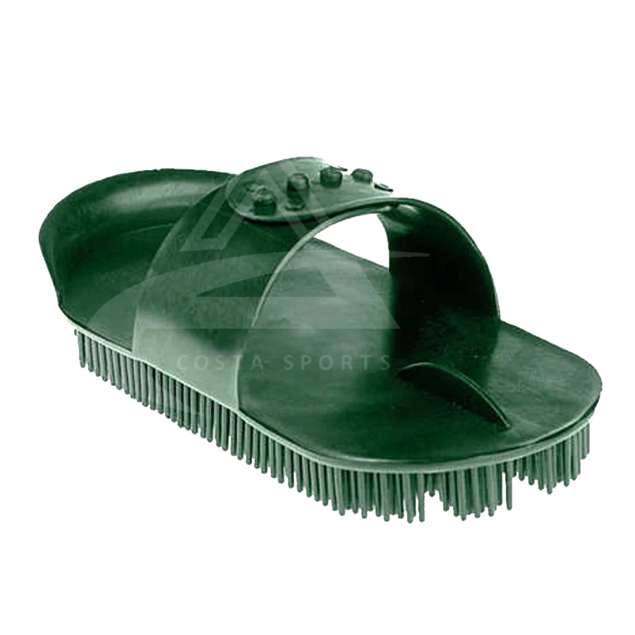 Customized Top Quality Plastic Base Leather Strap Soft Brushes For Horse Grooming By CST On Wholesale Rates