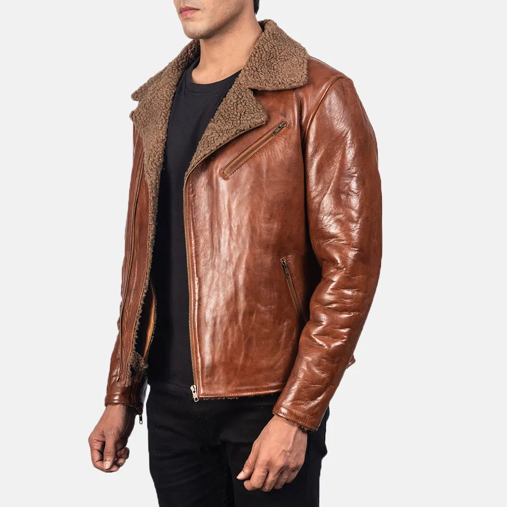 2023 OEM Service High Quality PU Leather Winter Jacket Best Design With Decorative Pattern Heated Features Denim Fabric for Men