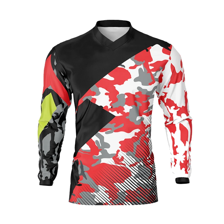Custom your own logo long sleeve mx motocross jersey electro motorbike tshirts off-road riding racing motorcycle wears