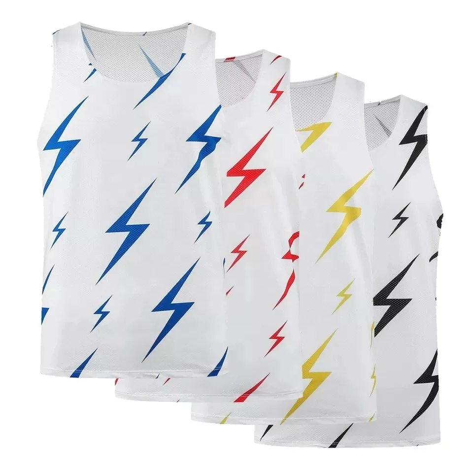 OEM Men Fashion Sleeveless Singlets Elastic Sports Fitness Running Marathon Vest Tank Tops