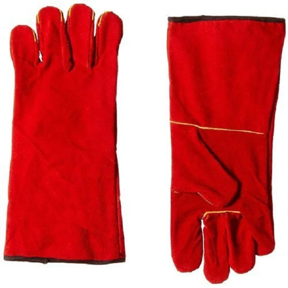 Red Welding Gloves Premium Quality 2022 Latest Design Wholesale Customized Color Size Style ODM