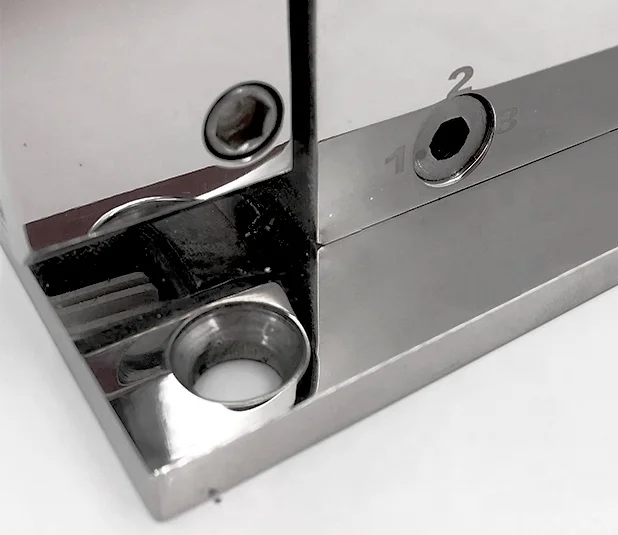 KECO Frameless Shower Enclosure Door Hinges Heavy Stainless Steel Shower Hinge Hydraulic