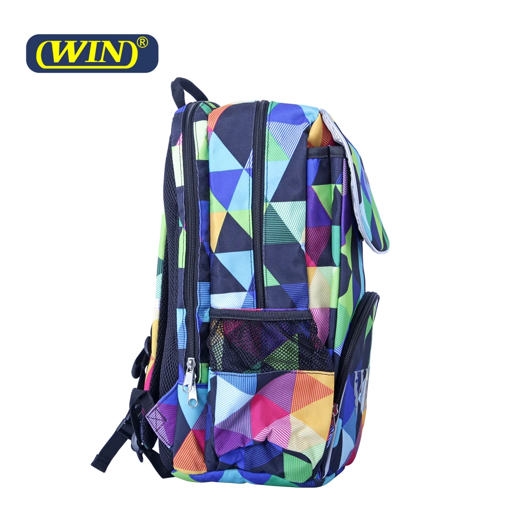 Fashion Printing Large Capacity Reflective Logo School Backpack Bag For Kids