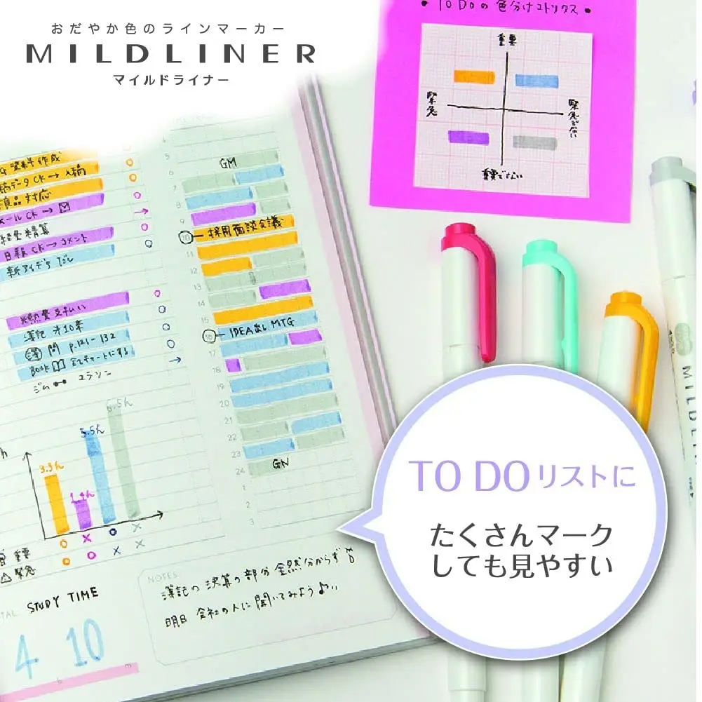 New Zebra MILDLINER Highlighter 5 Color Set WKT7-5C-YC New Colors 2022 MADE IN JAPAN