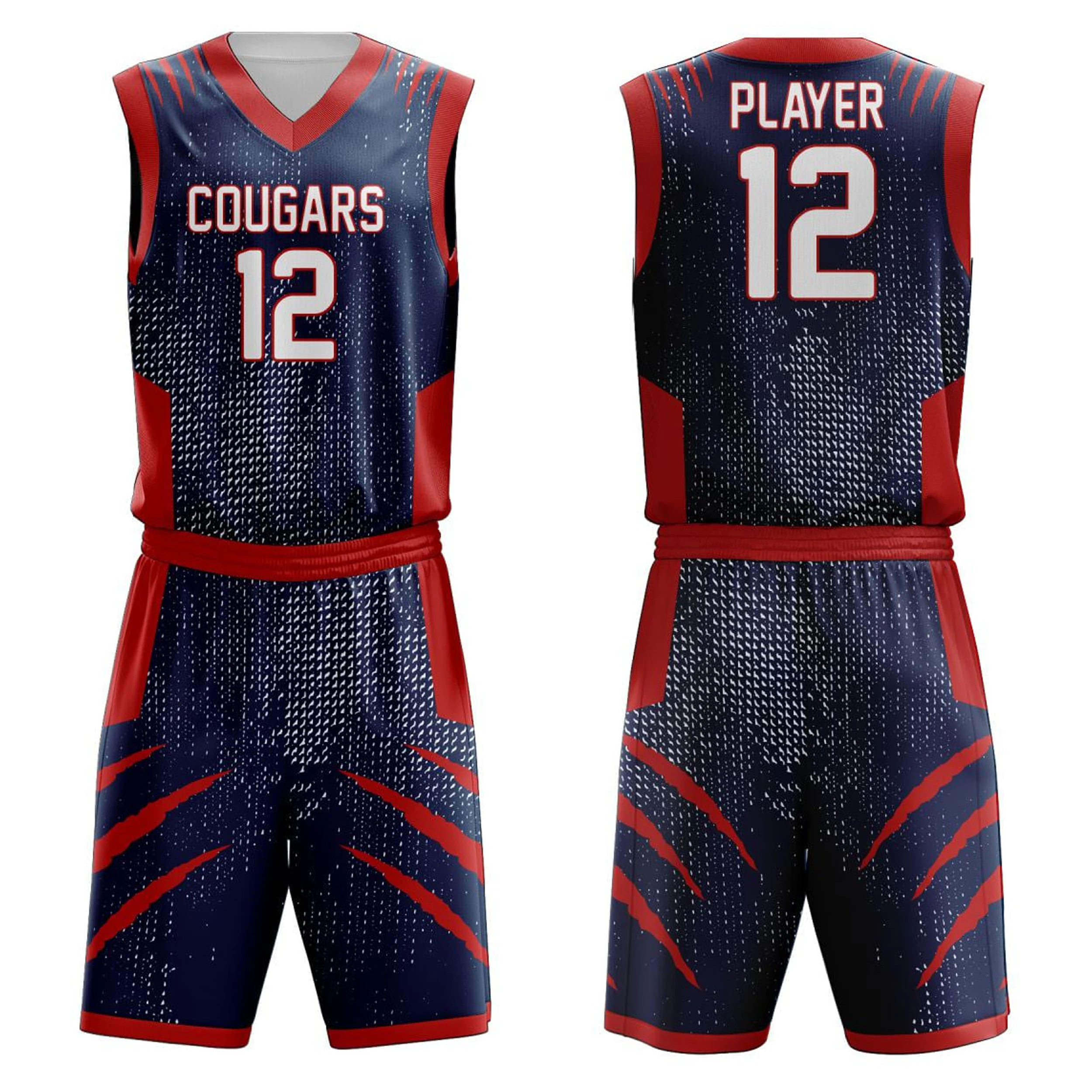 Men Professional Breathable Latest Custom Basketball Jersey and Shorts Set Cheap Reversible Sublimation Best Basketball Set