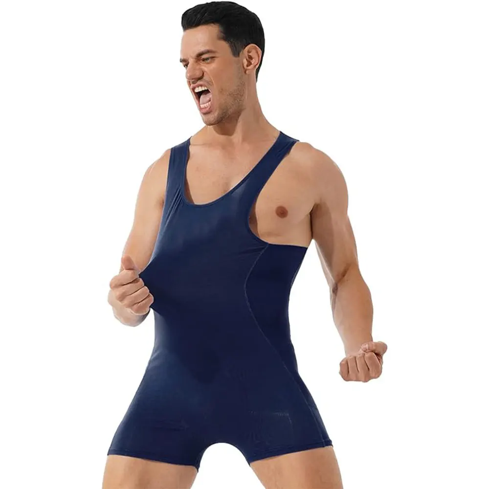 Mens One-piece Wrestling Singlet In Low Price Top Quality Men Wrestling Singlet