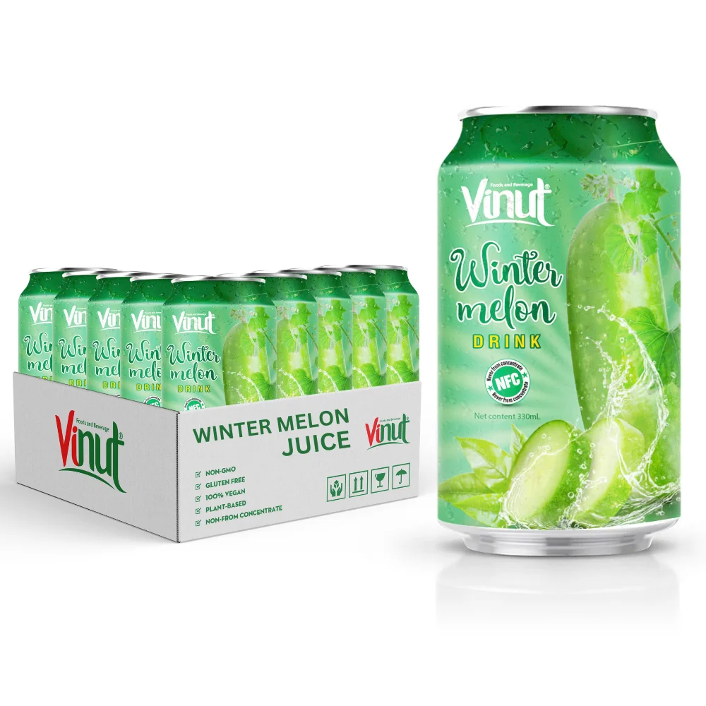 Marketing Support - Vitamin 330ml Winter Melon Fruit Juice Drink - Free Sample - Private Label OEM/Wholesale Beverage Soft Drink