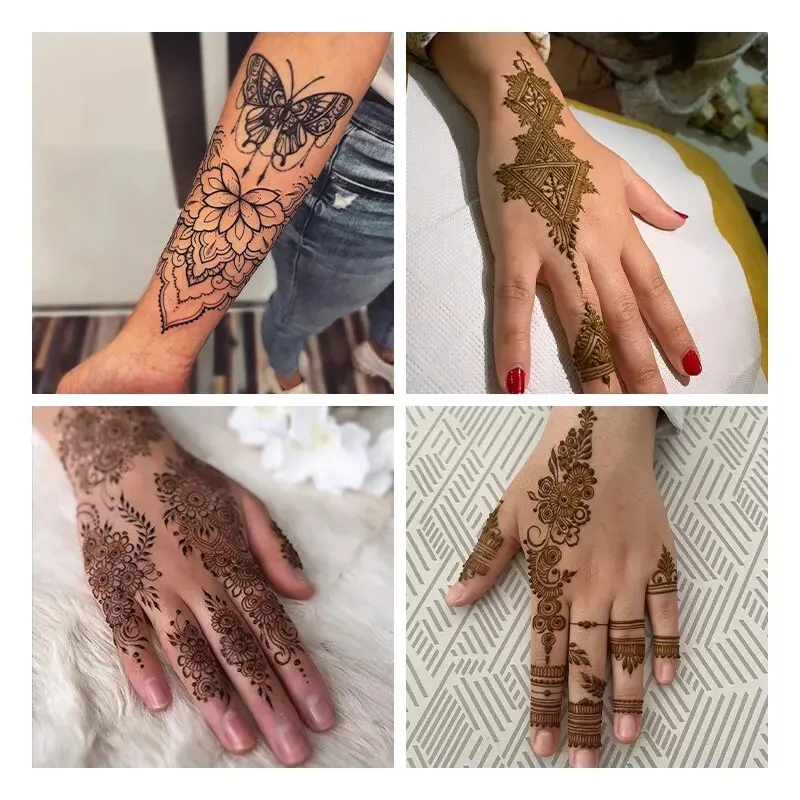 10pcs/20pcs Tattoo Sticker Popular Small Tattoo Stickers Henna Stencils Body Painting Stencil Paper Tattoo Temporary Waterproof