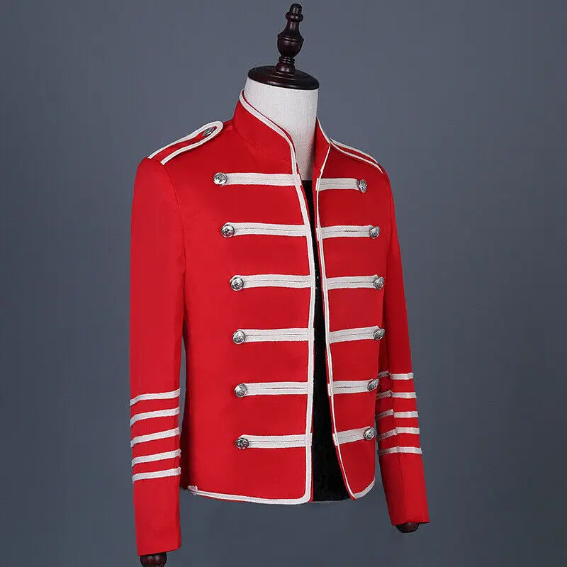 Wholesale Hussar Jacket Fashion Tunic Uniform Drummer Rock Band Blazer Cool Men Jackets