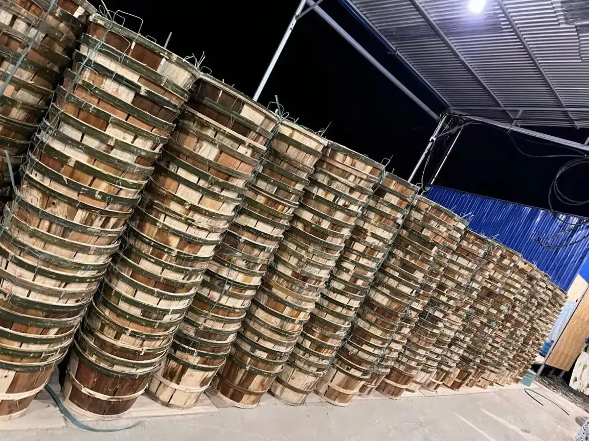 Good Price To Import - Raw Acacia Wood Bushel Crab Baskets With Cover - Fresh Seafood Storages - Origin From Vietnam