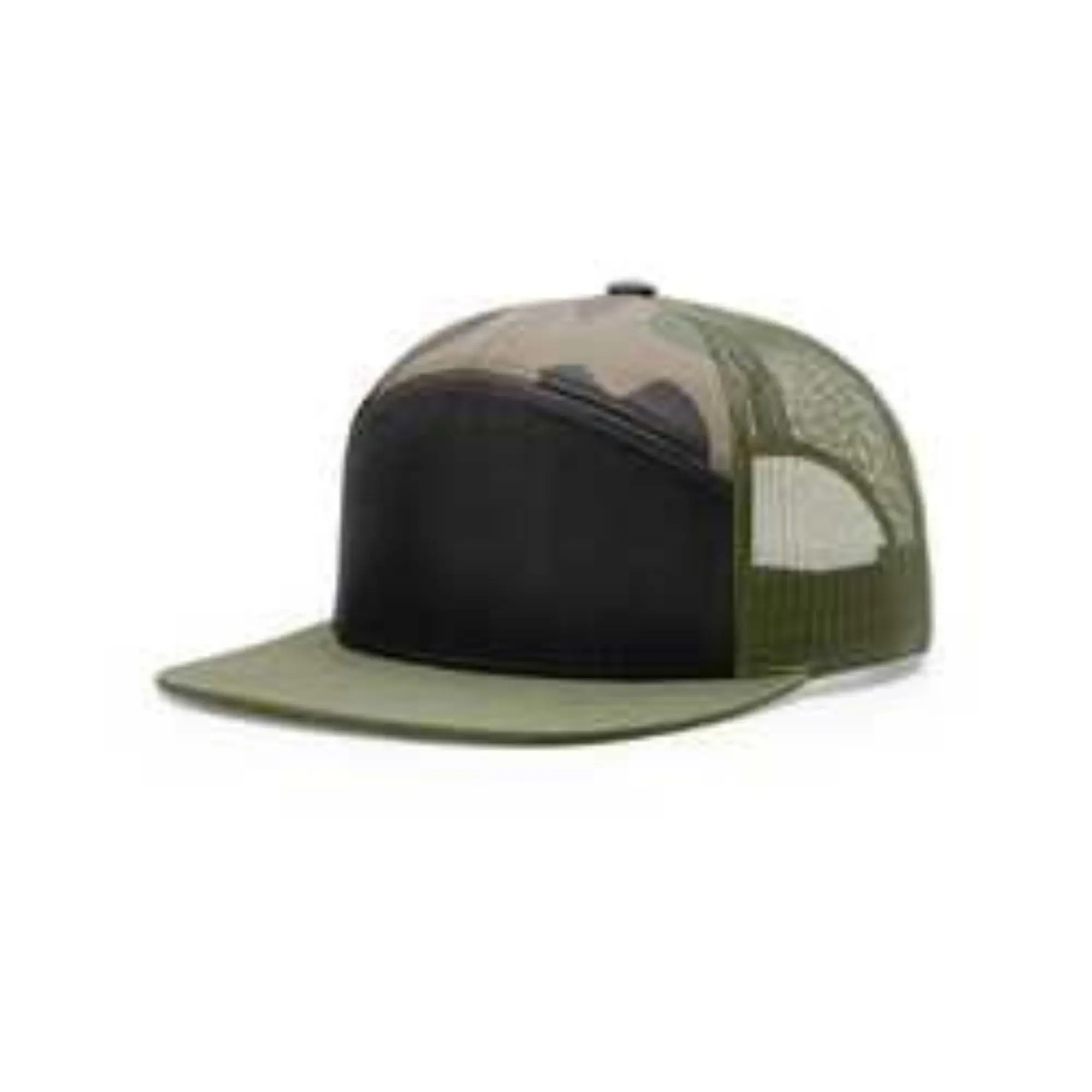 2024 High Quality Trucker Gorras Mesh Sport Caps Custom Blank Flat Brim Snapback Hat 7 Panel Trucker Hat for Men