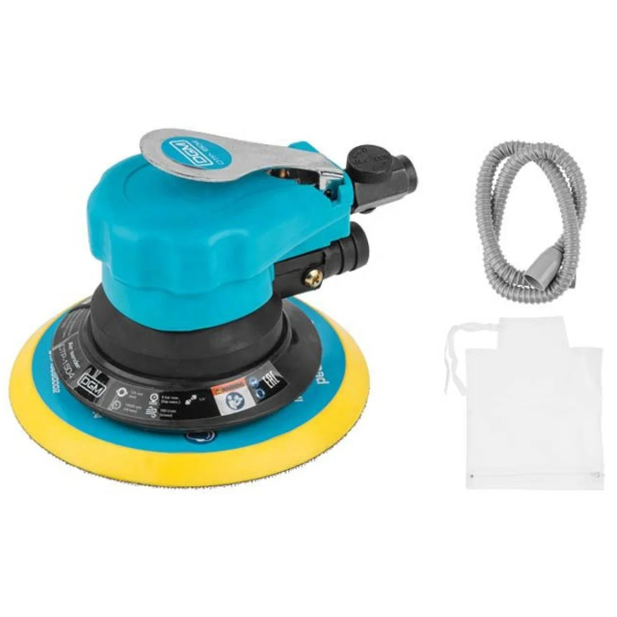 DGM Pneumatic Sanders 6 inch 150mm Orbital Sander Air Orbit Sander with Dust Extraction Round Polisher Grinder Air Tools