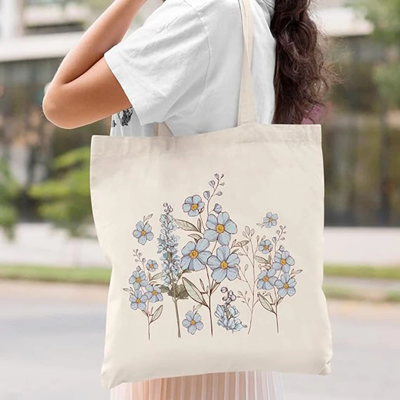 Free Sample Canvas Bags Wholesale With Custom Printed Logo Large Canvas Tote Bag With Pocket and Zipper for Shopping
