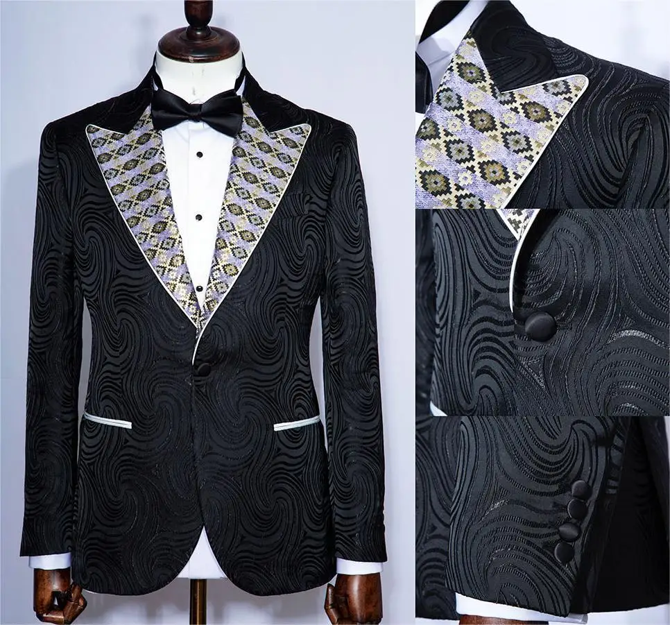 Drop Shipping Low MOQ New Design Slim Fit Grooms Men Wedding Suit