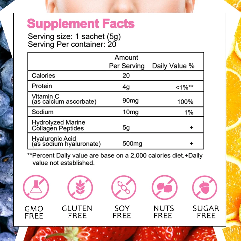 New arrival whitening anti-aging collagen hyaluronate drink supplement marine collagen drinks beauty for skin hair and nails