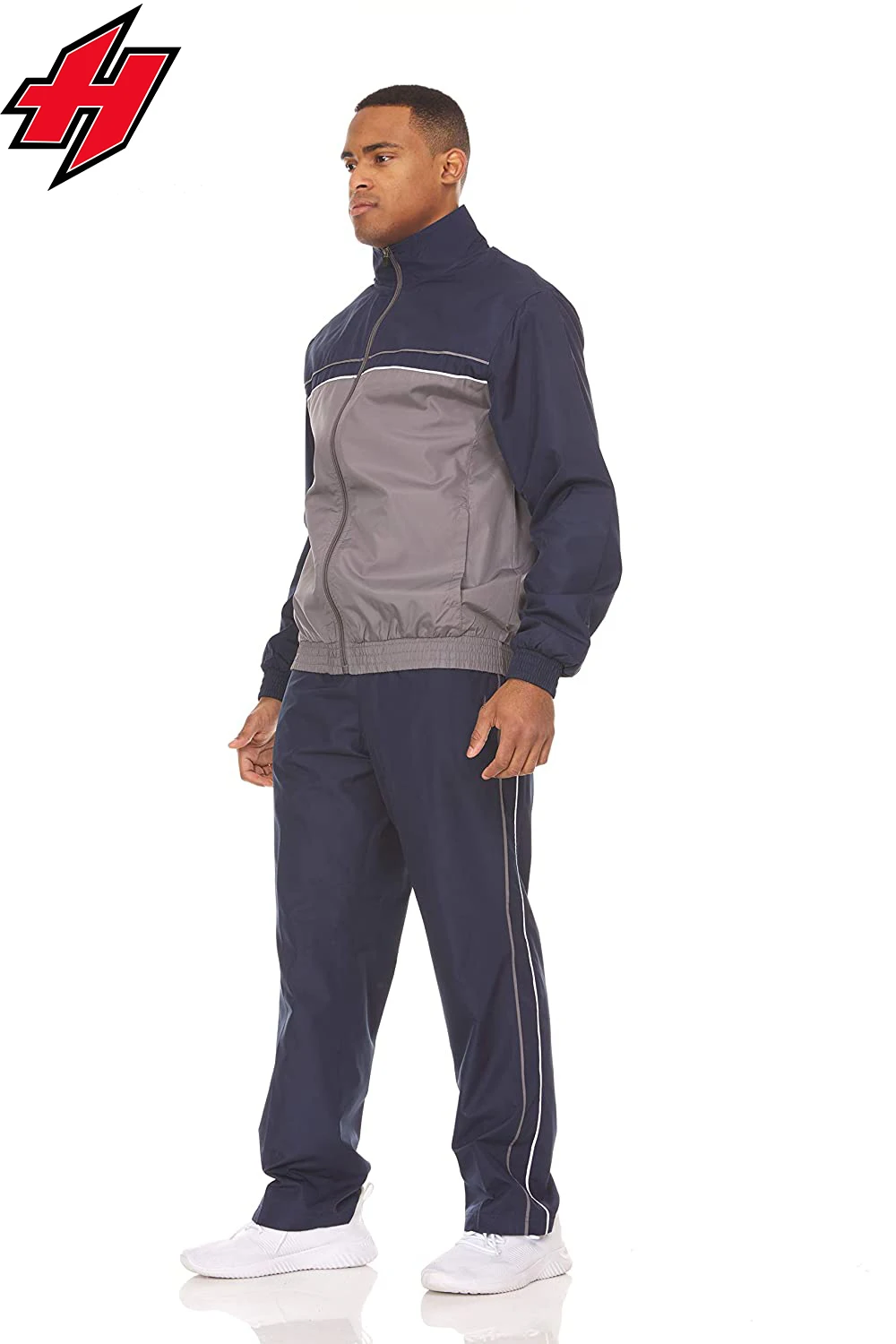 New Custom Casual Windbreaker Tracksuit Jogging Set, Sport Design Your Own Polyester track suit fabric 100% polyester