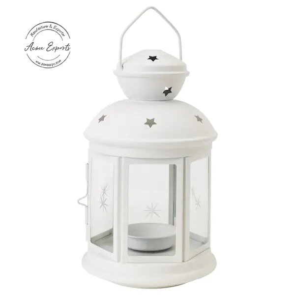 Trending  Metal Lantern for Home and Garden Decor Handcrafted Outdoor Indoor Decorative Votive Lamp Candle Container