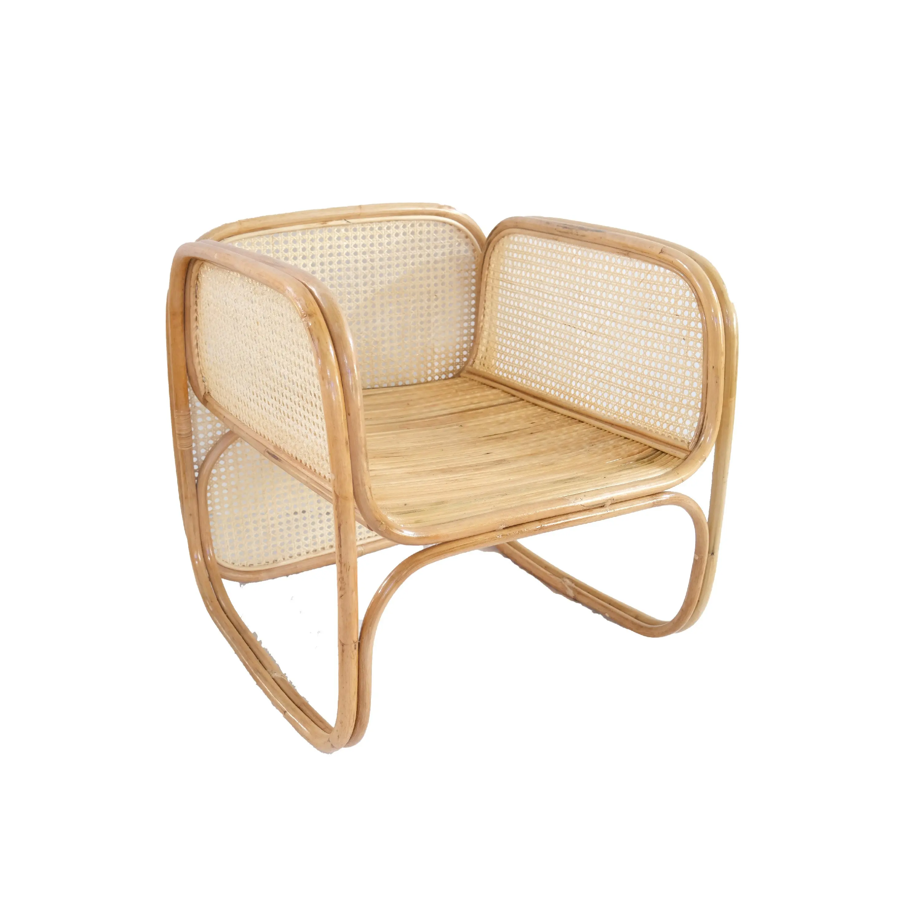 Оптовая продажа высокое качество простой маленький домашний ретро-прямоугольный кофейный стул из ротанга сделанный Вьетнама