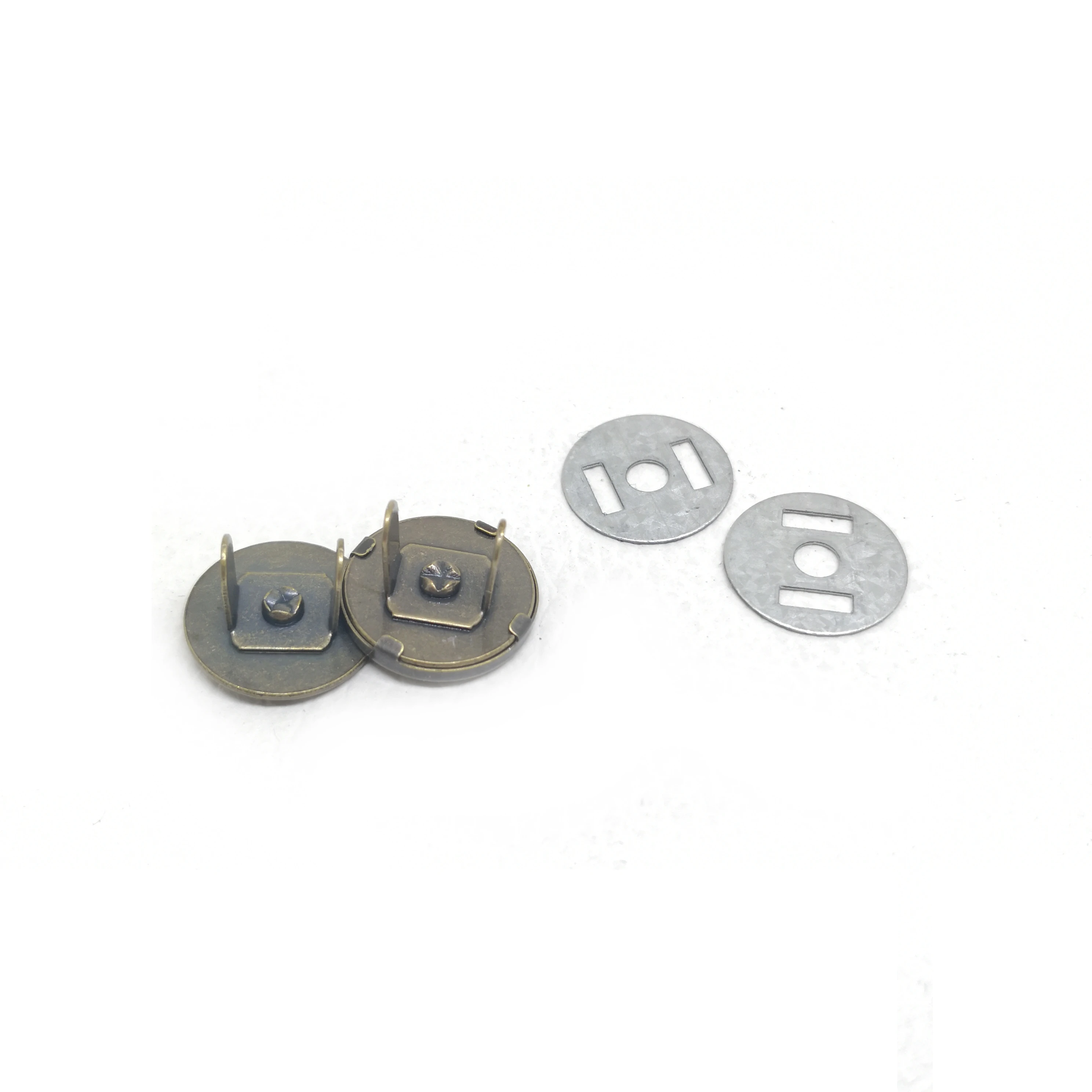 MING KEE METAL Classic Leather Made Products Handbag Bag Parts Accessories Use Magnetic Circle Round Lock 14mm Slim Magnet