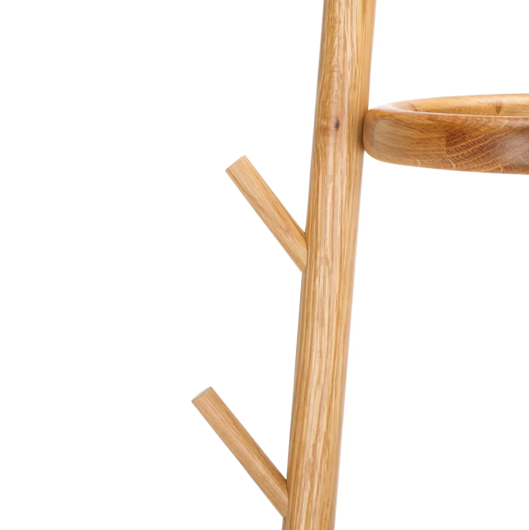 Minimal Traditional Design Wooden Coat Rack With Rattan Wicker Storage Basket For Home and Hotel Furniture