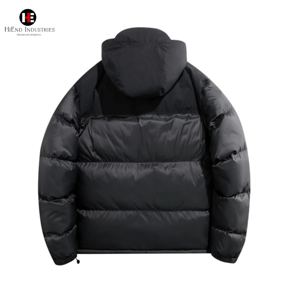 Men Winter Puffer Jacket Manufacturer Hooded Cotton Windproof and Thickened for Enhanced Warmth Ideal Work wear for Cold Weather