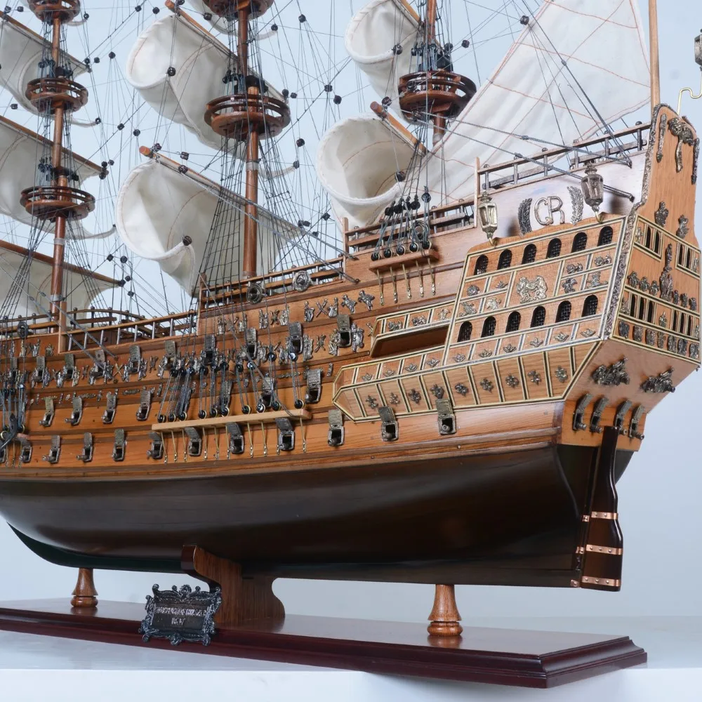 Sovereign of the Seas Ship Model 80cm (Curved sails) Handcrafted Wooden Replica