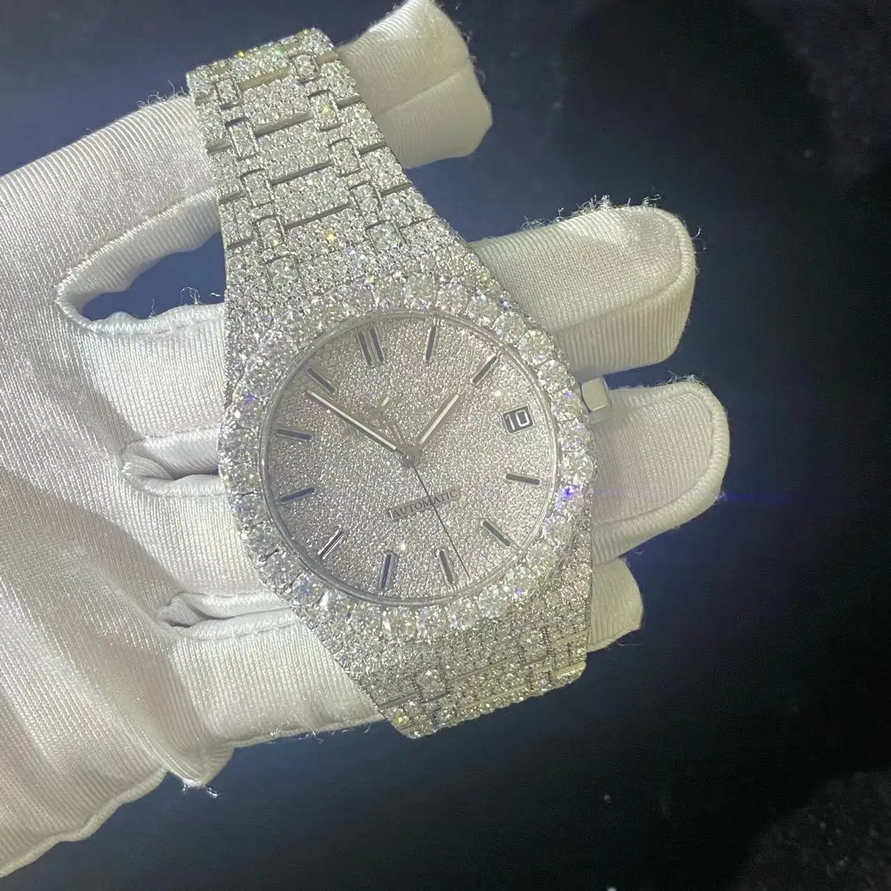 Механические мужские часы Moissanite VVS оптовая продажа