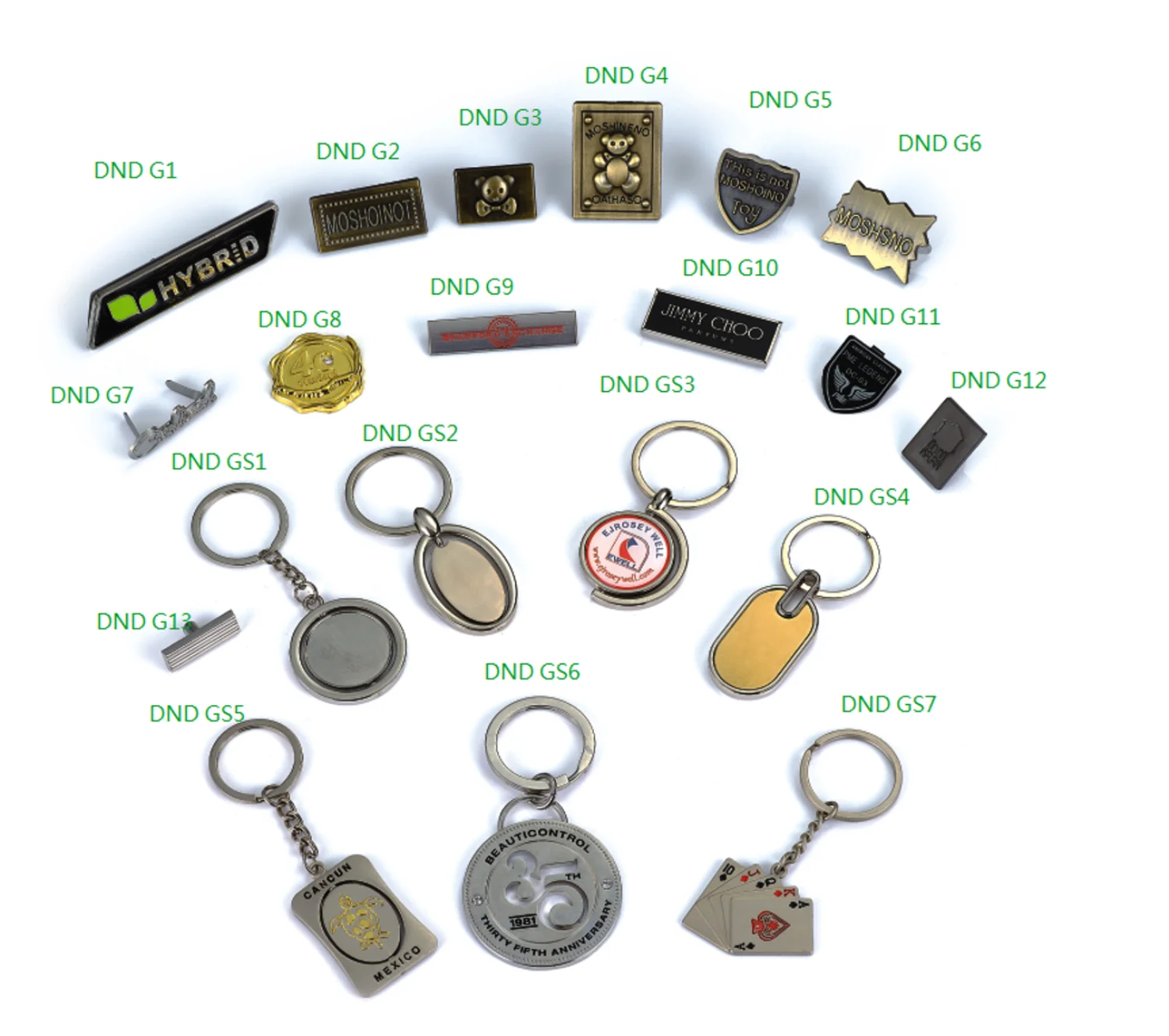 OEKO-TEX  Manufactured Custom Copper Zinc Alloy Decoration    boutique  keychain