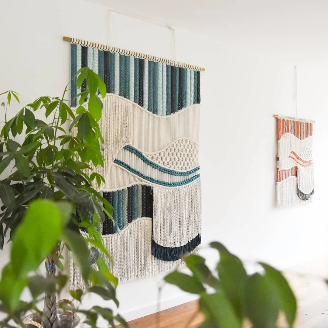 Boho Cotton Rope Macrame Wall Hanging Handmade Nordic Macrame Home Decoration Bohemian Vintage Curtain Tassels Dyed Tapestry