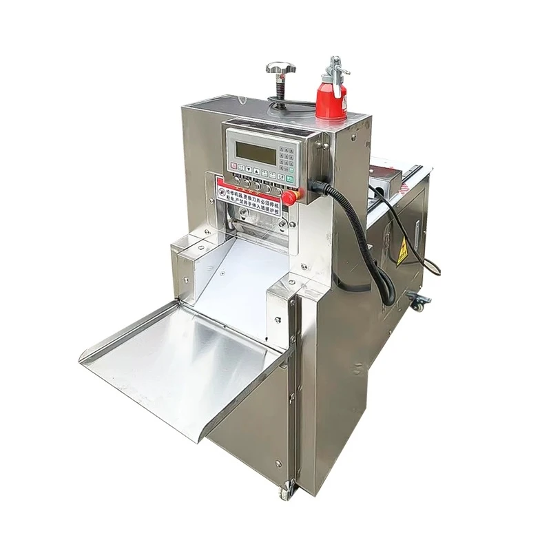 Commercial automatic Industrial meat slicer slicing machine frozen beef meat cutting machine for mutton roll cutting