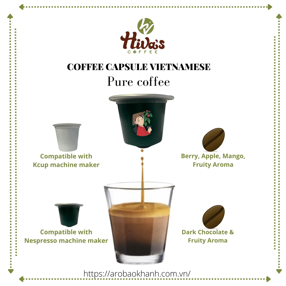 Хит продаж капсульный кофе Вьетнам подходит для кофемашины Nespresso среднее темное обжарение 10x5 8 Г готов к экспорту