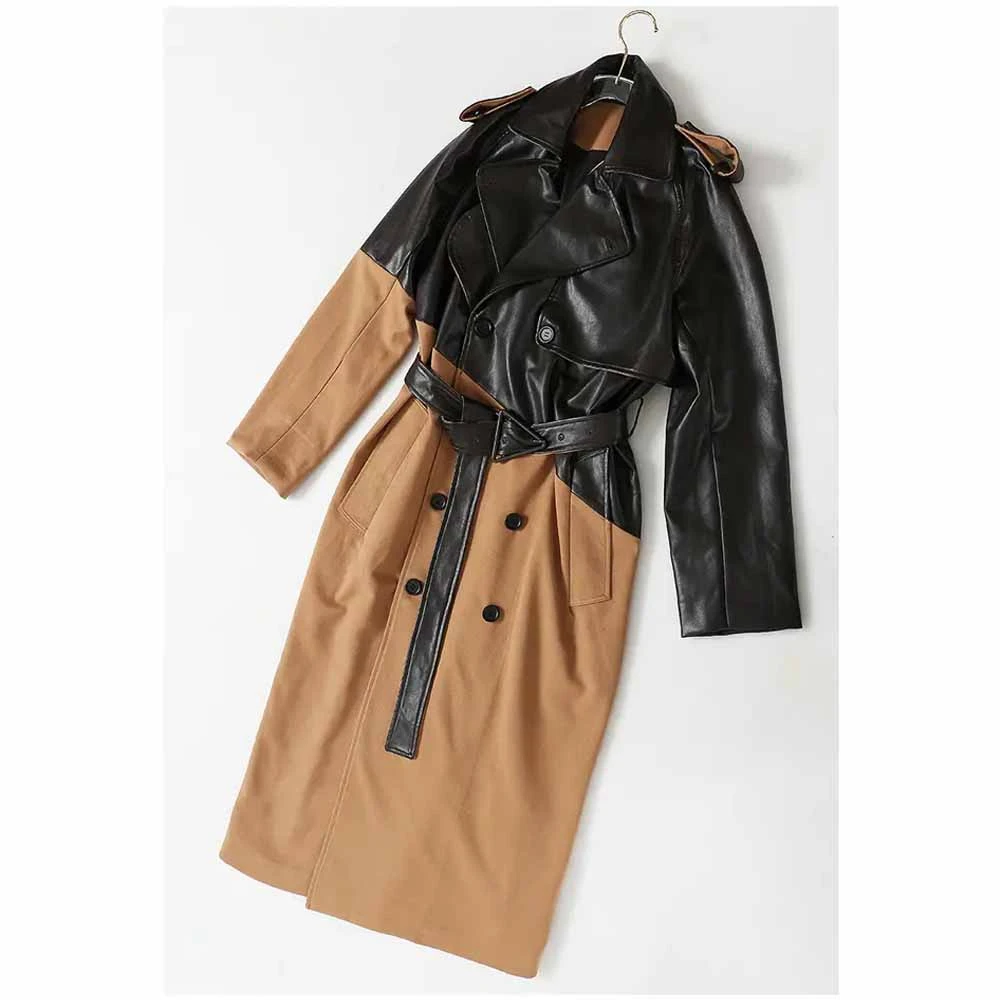 High Quality Genuine Leather Long Women Leather Coat Made In Pakistan Leather Coat latest fashion