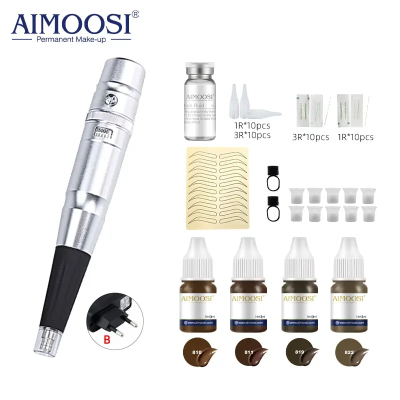 Microblading Kit pmurice Korea pmuen Black Tattoo Germany Tatoo pmu Semi Wireless Tattoo pmuermanent Makeup Machine