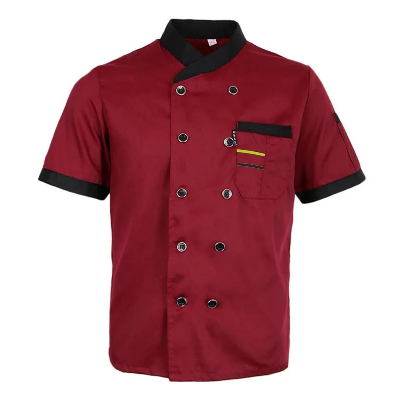 Breathable Summer Mesh Youth Breathable Thin Chef Jacket Apron Chef Coat Waiter Work Clothes Shirt Hotel Kitchen Uniform
