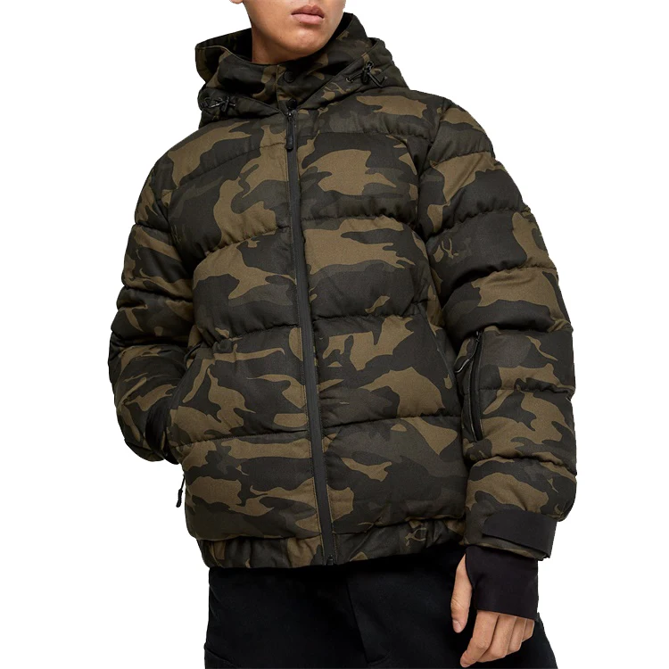 Superior Quality New Arrival Adjustable Camouflage Camo Price puffer jacket Factory Direct wholesale Puffer jacket for men