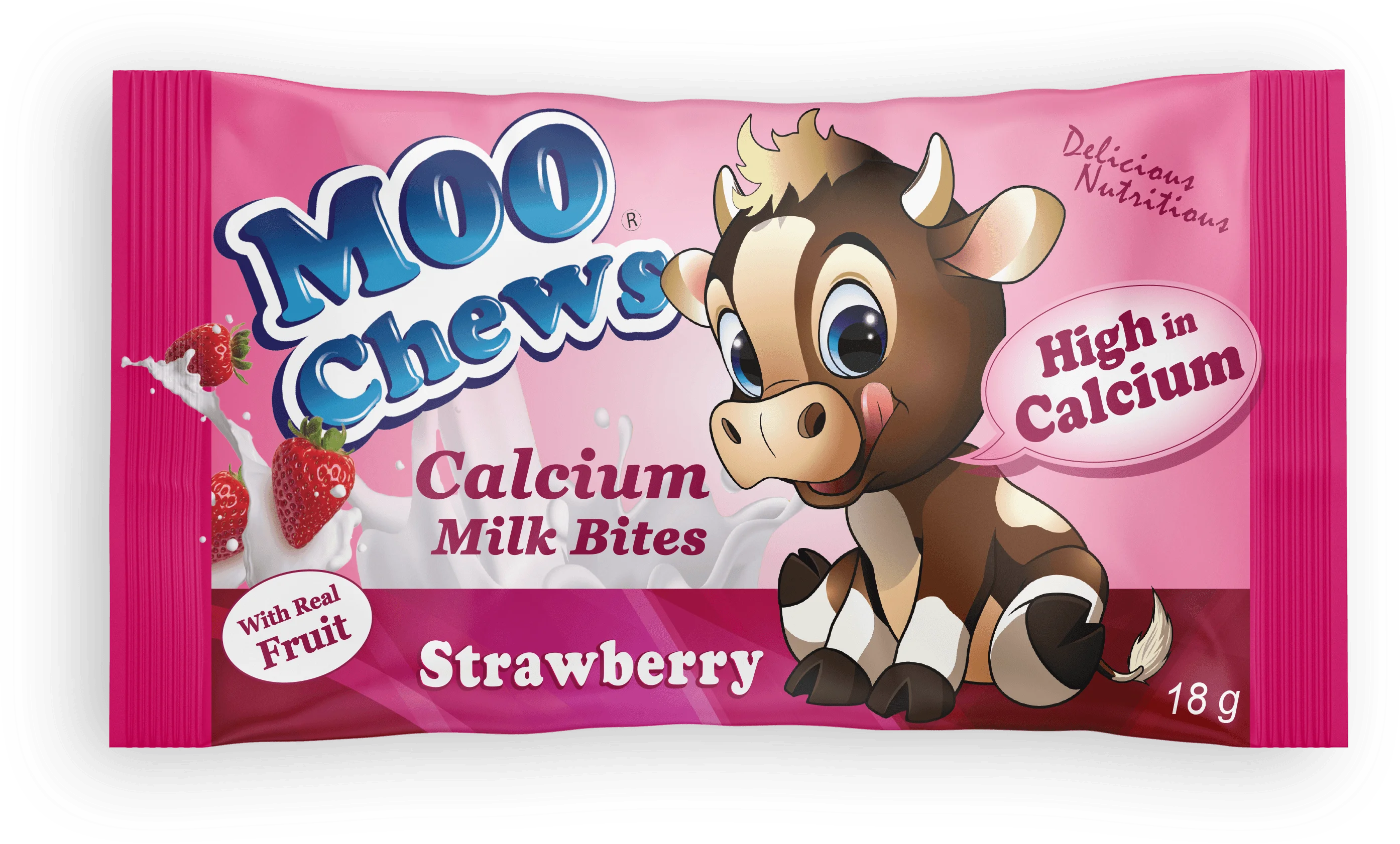 Healthy snack for kids, Milk tablet high calcium, Strawberry, NZ made, gluten free, Delicious Nutritious