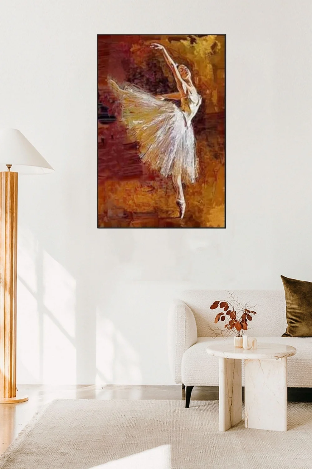 100% Real Hand Painted Oil Painting on Canvas , Abstract Ballet Dancer Girl Oil Painting, for Home Decoration, Gifts