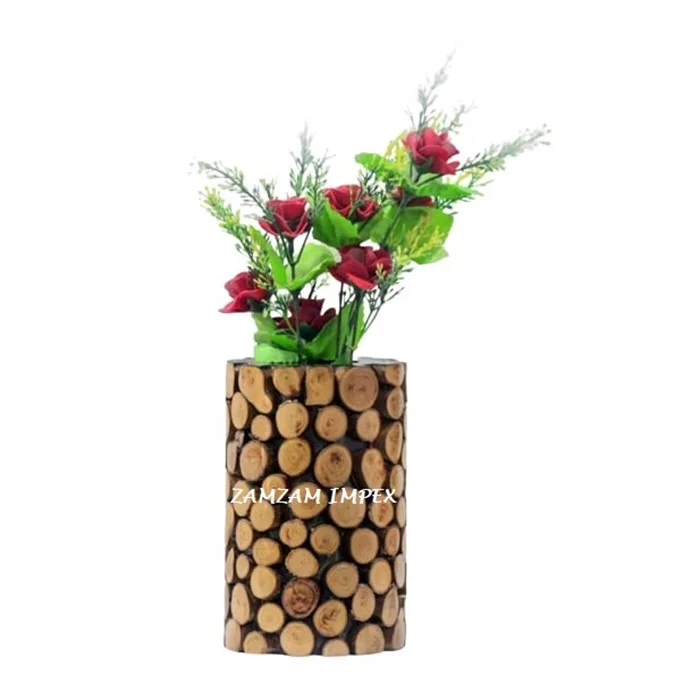 New Arrival 2025 Wooden Flower Pot Vase for Living Room Hall Drawing Room Bedroom Garden