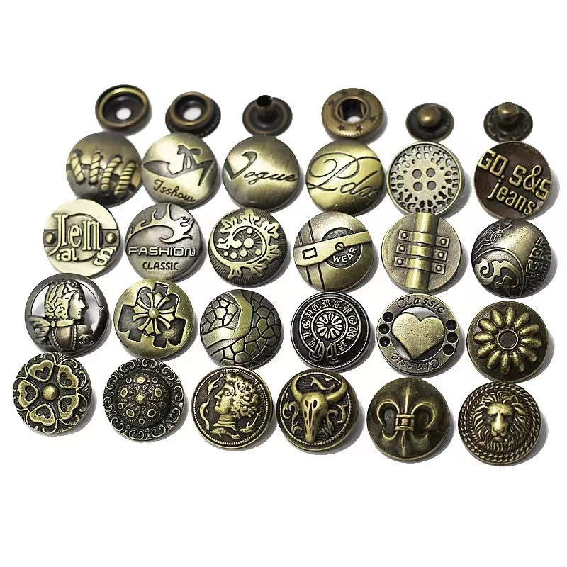 Custom Snap Buttons Garment Rivet With Logo